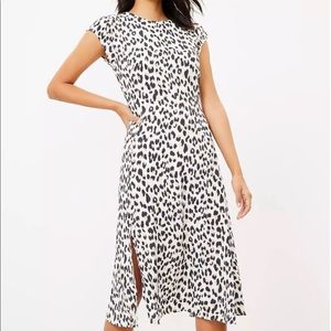 Loft leopard print swing dress